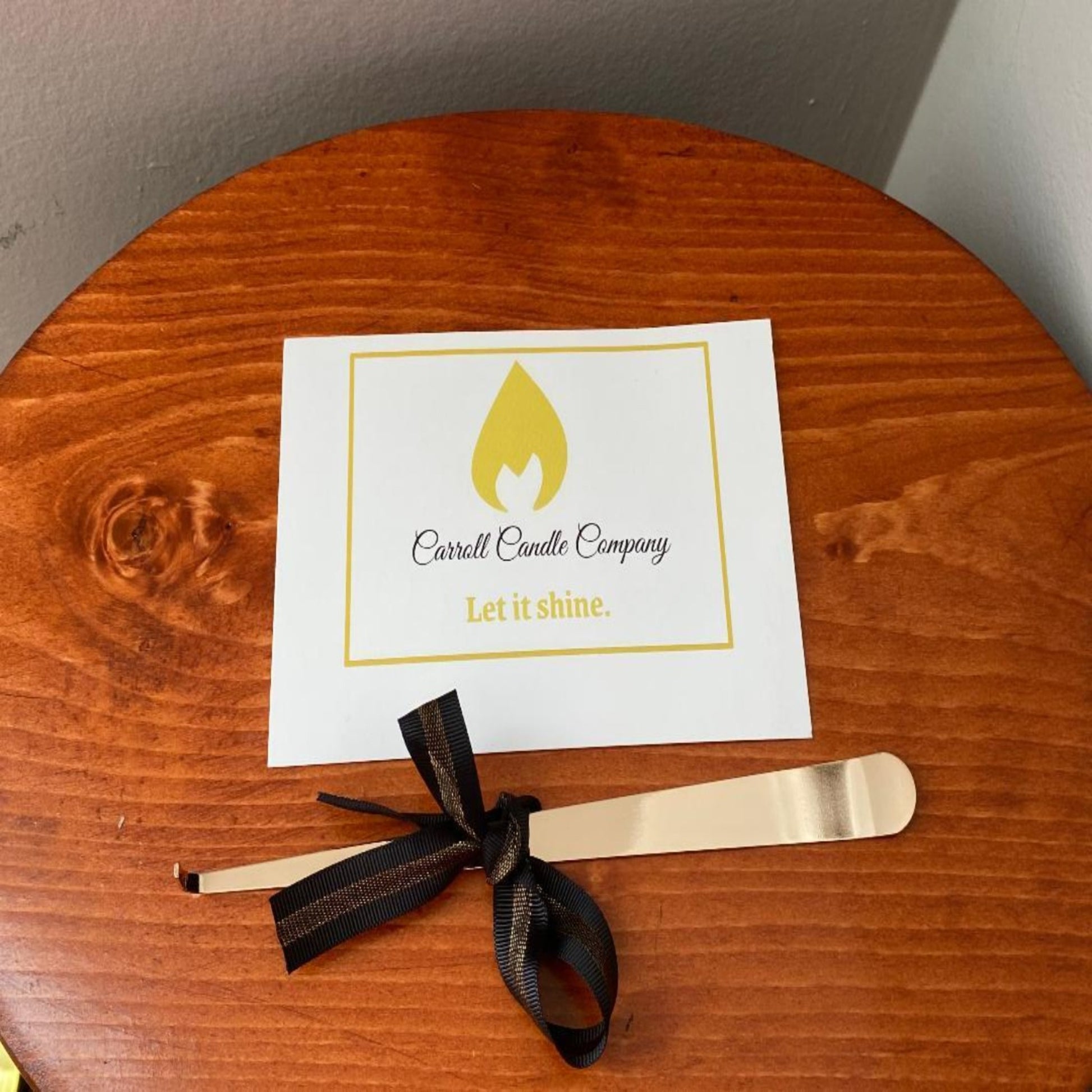 Gold Candle Dipper Straight with Company Logo